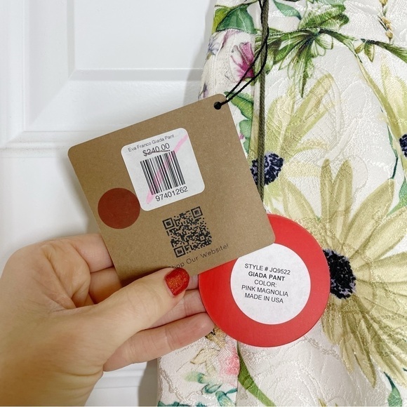 Eva Franco Giada Pant in Pink Magnolia NWT - Picture 9 of 13